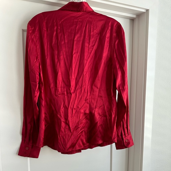 GAP silk stretch Y2K holiday 2000 button down shirt - Picture 2 of 5